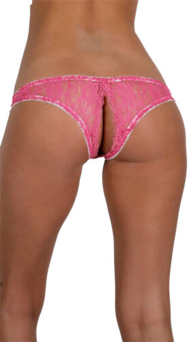 Women Ladies Briefs Open Back Crotchless Panties Thongs Lace Lingerie Underwear - Picture 15 of 15