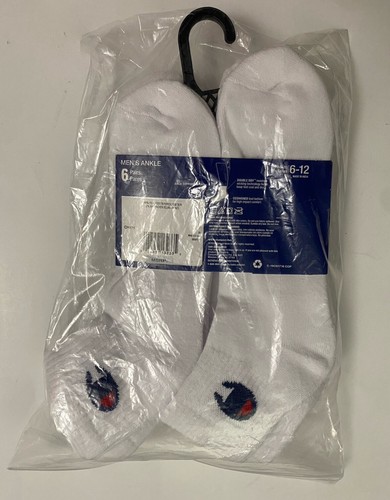 NEW 6 PAIRS Champion Cushioned Quarter Ankle Socks White Men's Size 6-12 - Picture 6 of 8