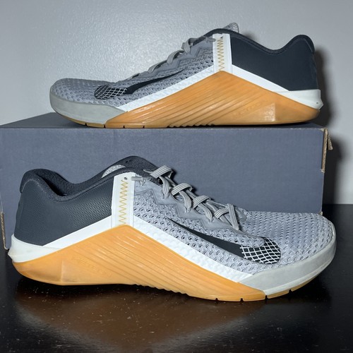 Nike Metcon 6 Gym Training Shoe Grey Mesh Lace Up Mens Size 11 CK9388-009
