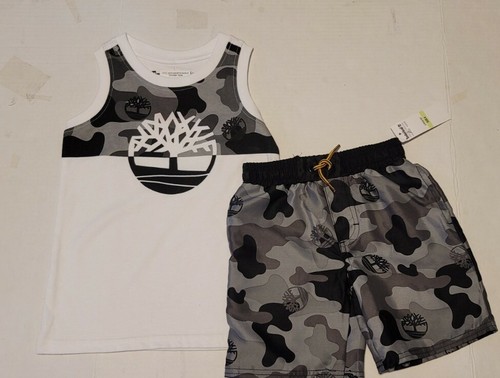 BOYS 2 PIECE NWT TIMBERLAND SWIM SET Camo Design