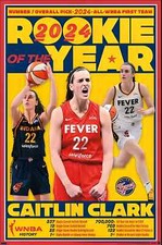 WNBA Indiana Fever - Caitlin Clark 2024 Rookie of the Year Poster, Wall Decor