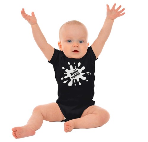 Milk Monster Funny Newborn Cute Shower Gift Newborn Baby Boy Girl Infant Romper - Picture 3 of 9