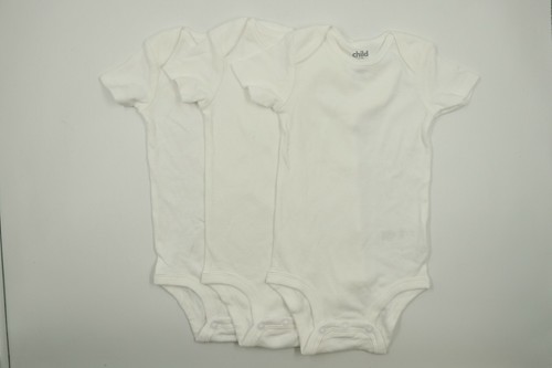 Carter's Child of Mine Baby  Unisex Infant White Short Sleeve Romper Size 12 Mo - Picture 1 of 5