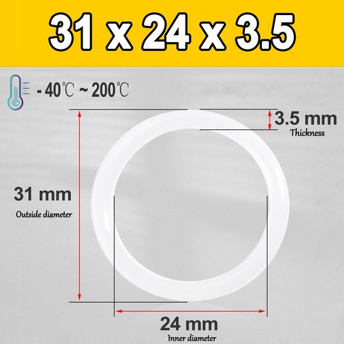 Metric VMQ Silicone Rubber O-Rings Seals 3.5mm Cross Section 2mm - 693mm ID - Imagen 46 de 204