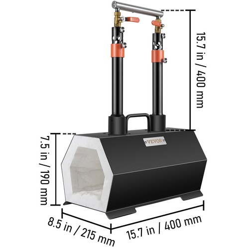 VEVOR Forge au Gaz Propane Four de Fusion avec 2 Brûleurs Forgerons Couteliers - Imagen 8 de 12