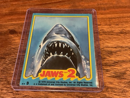 1978 Topps Jaws II Sticker # 3 The Jaws of Death EX NMT - Picture 2 of 3