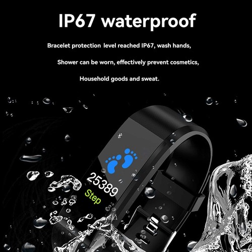 Bluetooth Sports Bracelet Heart Rate Monitoring Pedometer Sports Fitness7017 - Foto 2 di 6