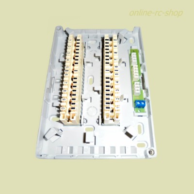 Minibox 201C Verteiler Kasten mit 2x 10DA LSA Leiste VVDI Aufputz für innen grau
