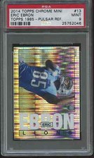 Eric Ebron 2014 Topps Chromer Mini 1985 Pulsar Refractor RC 3/25 PSA 9 