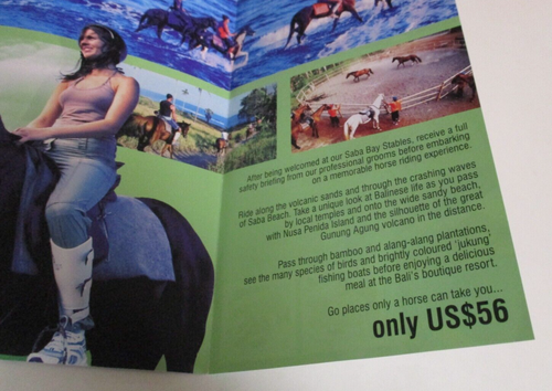 Bali Horse Riding - Brochure - Saba Bay Stables - Beach Tourism - Indonesia - Bild 4 von 8