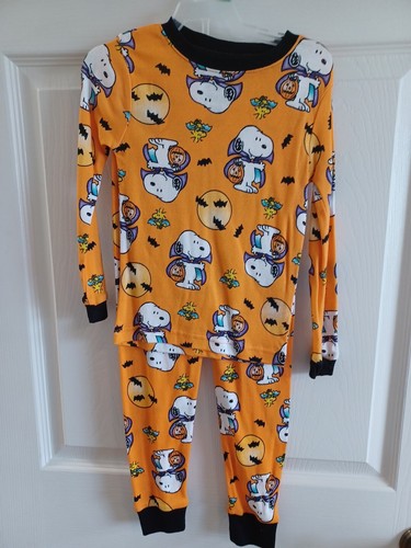 Peanuts Snoopy Halloween Baumwolle Pyjama 2-teiliges Set - 4T - Neu ohne Etikett - Bild 1 von 2