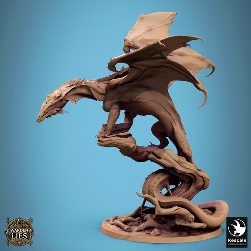 Dragon Fantasy wargaming Large miniature rescale grimdark monster dnd RPG - Picture 3 of 5
