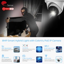 Hitosino Acusese Smart Hybrid Light 8MP IP Camera MIC Compatible with Hikvision