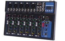 Professional Audio Mixer Mini DJ Mixer Sound Board Console System Phantom Power