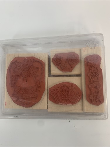 Stampin Up Gummistempelset "Patchwork Engel" 1993 Rentner, Weihnachten, Freude, Stern - Bild 3 von 4