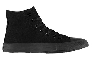 lee cooper canvas hi top shoes mens