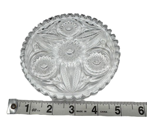 Vintage Glass Plate “Trivia” 1970’s 5x5 Inch Molded Glass - Picture 3 of 5