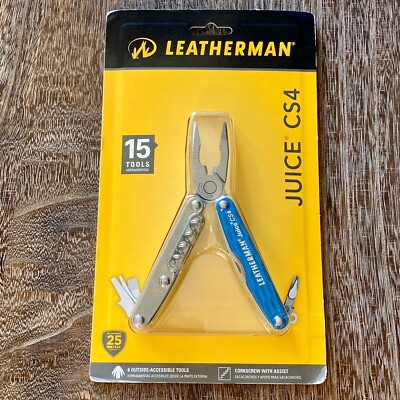 Collectible, Sealed In Blister, Leatherman Juice CS4 Columbia Blue multitool.