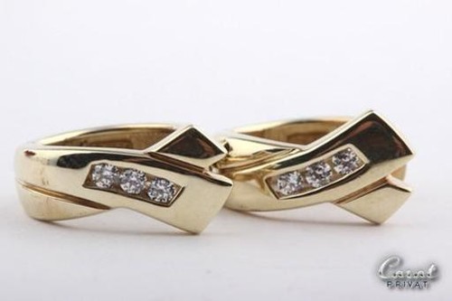 Ohrringe Ohrstecker 333 er 8kt Gold Kristall Schnappverschluss top!   - Bild 1 von 9