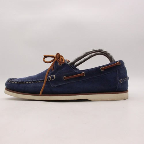 Allen Edmonds Force 10 Men's Size 9.5 B Boat Shoes Blue Suede Comfort Slip On - Picture 4 of 10