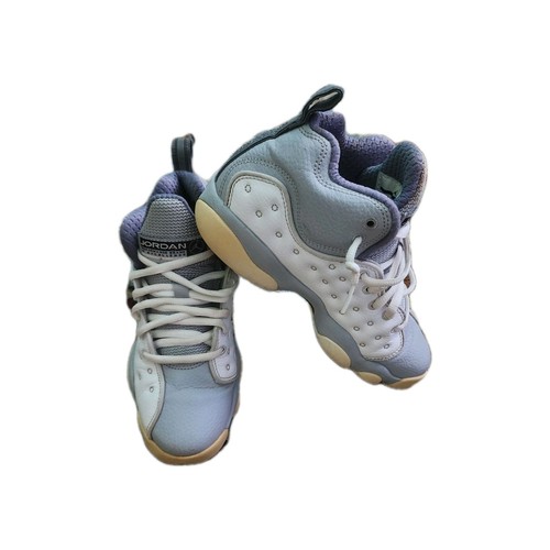 Air Jordan Jumpman Team 2 Cool Grey White Size 3.5 Nike Women Basketball Shoes - Picture 2 of 5