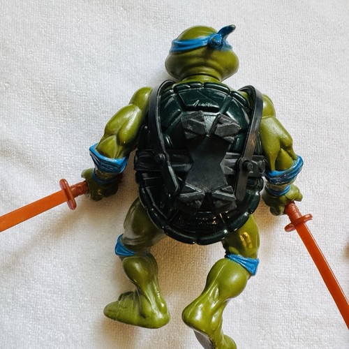 Vintage 1988 TMNT Leonardo Hard Head Figure Ninja Turtles Complete Lot - Picture 5 of 8