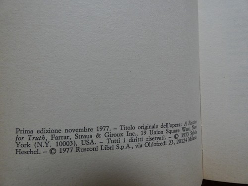 Heschel passione di verità rusconi ed. prima ed. 1977 - Foto 5 di 5