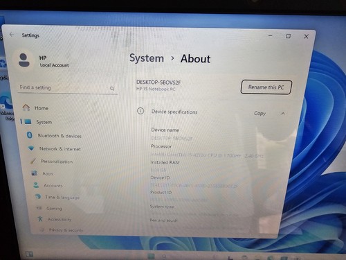 HP Pavilion 15r Intel i5 2.4Ghz 240GB SDD 8GB RAM Win 11 Webcam HDMI 15.6 Laptop - Picture 16 of 20