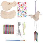 1 Set DIY Painting Wind Chimes Bird Wind Chime Kit Make Your Own Wind Chime