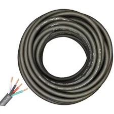 50 Ft. 16/4 16-Gauge 4 Conductor 300-Volt Black SJOOW Cable