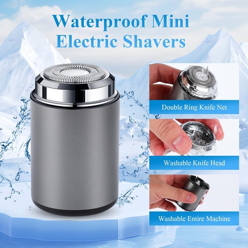 Mini Electric Shaver for Men - Portable USB Rechargeable Waterproof Beard Tri... - Picture 2 of 7