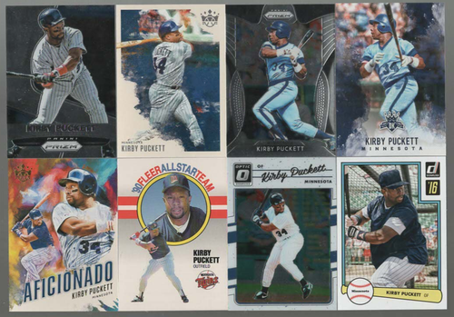 (8) DIFFERENT Kirby Puckett 1990-2020 PANINI DIAMOND KINGS + PRIZM ++ LOT TWINS