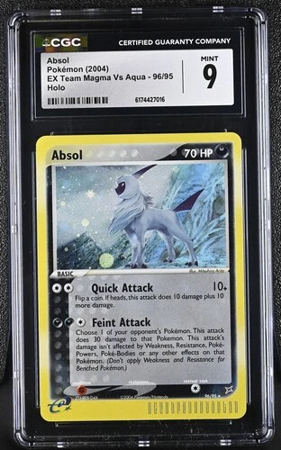 Absol 96/95 Holo EX Team Magma Vs Aqua Pokemon CGC 9 Mint