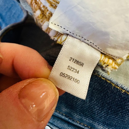 SPANX Damen Medium Blue Wash Wide Leg Cropped Jeans Pull On High Rise - Bild 10 von 13