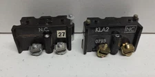 LOT OF 2 CUTLER-HAMMER 600V 1NC CONTACT BLOCKS E30KLA2