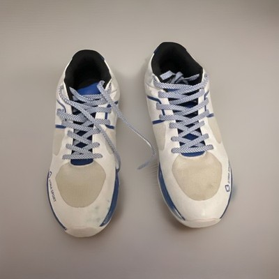 Stria Sport White Blue Low Top Lace Up Men's Sneaker Athletic Shoes
