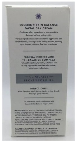 Eucerin Skin Balance Facial Day & Night Cream Pack, 1.7 Oz DEAL 🔥Lot Of 2 #0103 - Picture 3 of 5