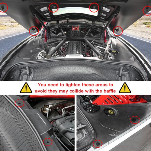 Cubierta del panel trasero de la bahía del motor para Corvette C8 modelos cupé 2020 2021 2022-2025 - Imagen 7 de 7