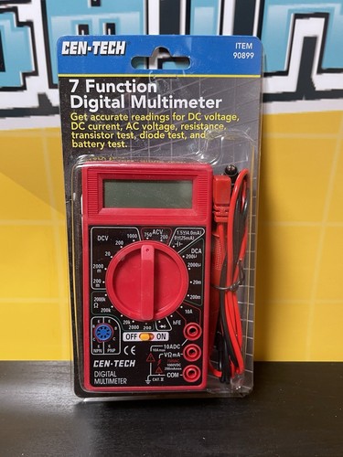 Cen-Tech 7 Function Digital Multimeter Tester Multi-tester NIB AC/DC volt 90899 - Picture 1 of 3
