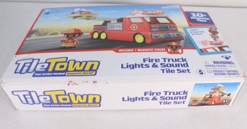 Tile Town Fire Truck Lights & Sound Tile Set New - Picture 3 of 3