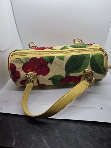 Vintage Juicy Couture Cherry Print Medium Barrel Bag 🍒 YELLOW Terry Cherry! - Bild 13 von 17