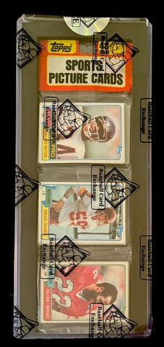 1981 Topps Football Rack Pack BBCE Sealed w Walter Payton Top, Chicago ...