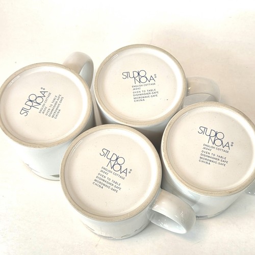 Studio Nova English Cottage Kaffeetassen Tassen rund Vintage 4er Set blaue Blume - Bild 4 von 5