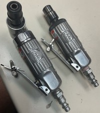 Mac Tools 1/4 Mini air Die Grinder Set -both AG14AH & AG14 angle head Great Cond