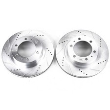 PowerStop Evolution Drilled Slotted Rotors Pair Front For Toyota 4Runner