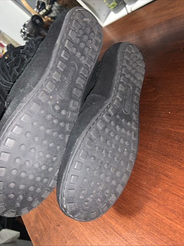 Minnetonka Damen braun Kunstleder 2 Schichten Fransen Mokassin Stiefel Größe 9 lesen! - Bild 8 von 9