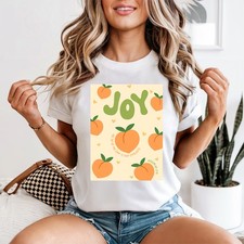 Joy Peaches Biblical Verse Womens T-Shirt The Joy Of The Lord Is Your Strength