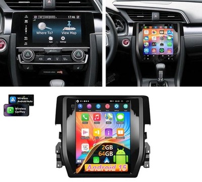 9.7' Android 15.0 For 2016-2020 Honda Civic Carplay Car Stereo Radio GPS WIFI FM