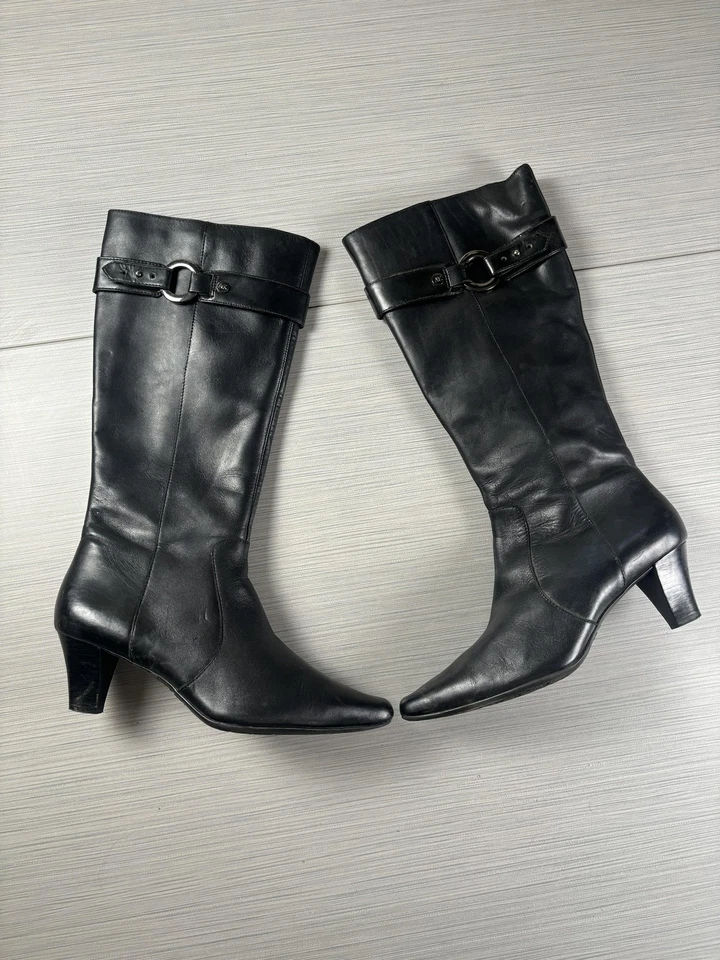 Botas Anne Klein para mujer talla 8,5 negras iFlex Giada punta tacón AK7GIADA Foto 2 de 4