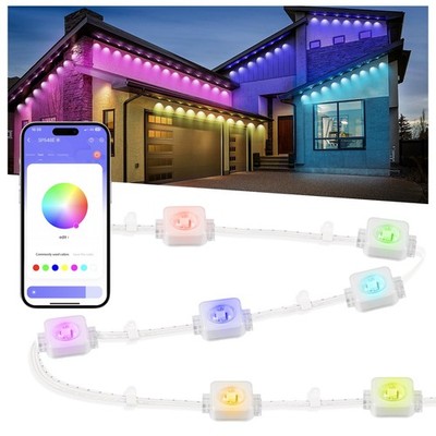 Nexillumi Permanent Outdoor Lights for House, 100ft Smart RGB Outside Lights wit